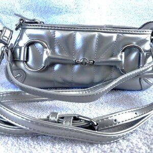 Call It Spring brand "Alixx" silver vegan handbag with 2 straps NWT